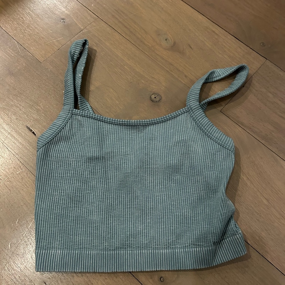 Women's Ribbed Tank Top - Green